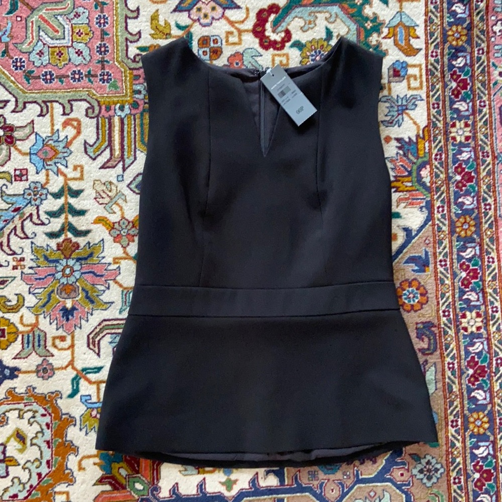 Dress shirt peplum top. Brand new with tags